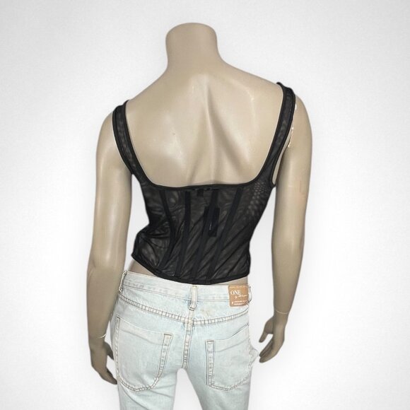 NWT EXPRESS Black Corset Top M - Picture 3 of 10